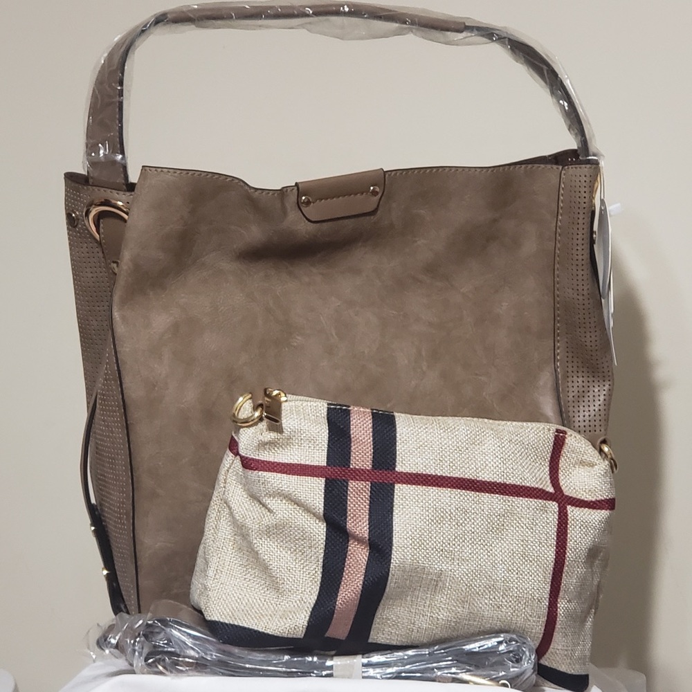 Fashion Handbag Set - Stone